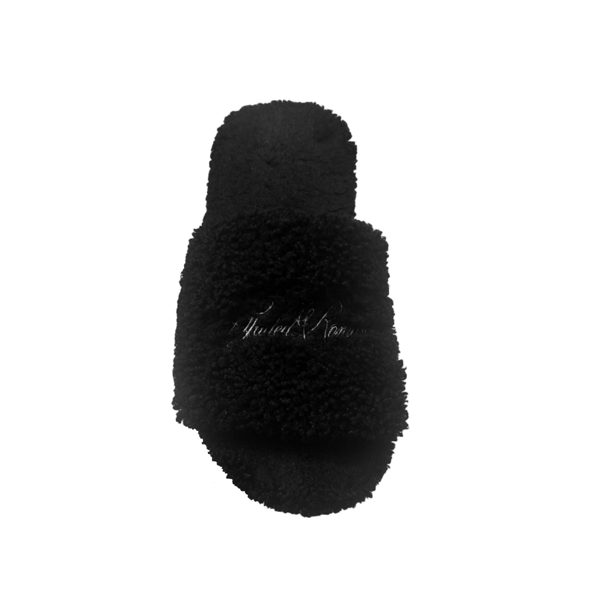 FUR SLIDE - BLACK