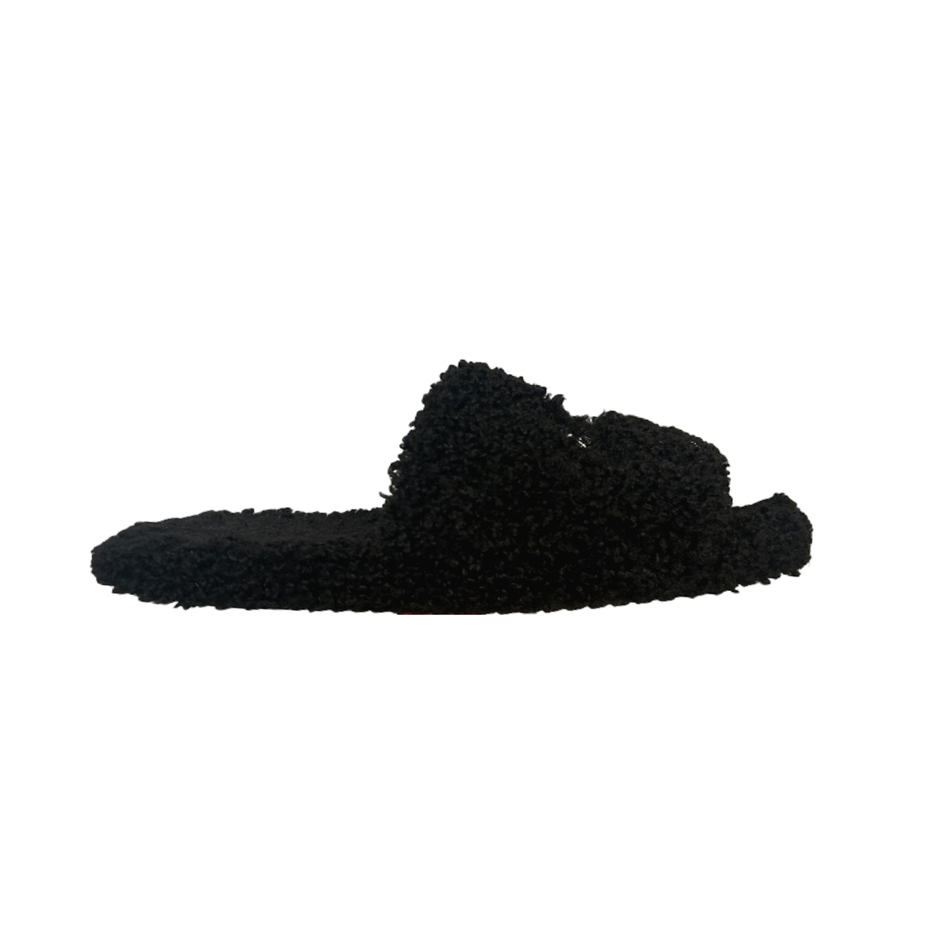 FUR SLIDE - BLACK